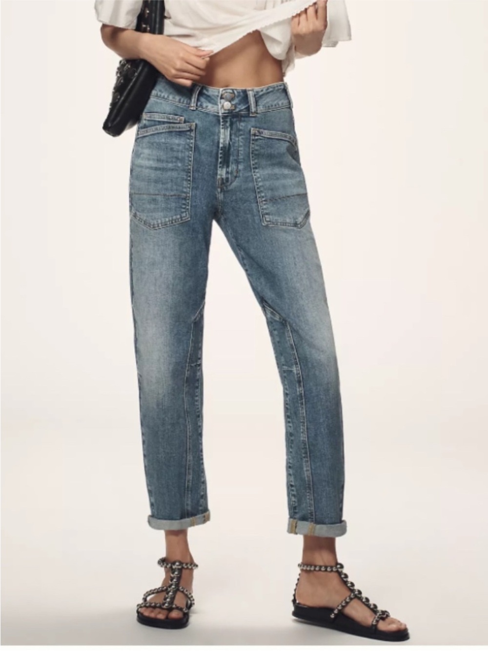 Anthropologie Pilcro Wanderer Mid-Rise Relaxed Jeans | 32